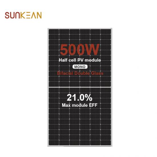 182 500W bifacial PV module